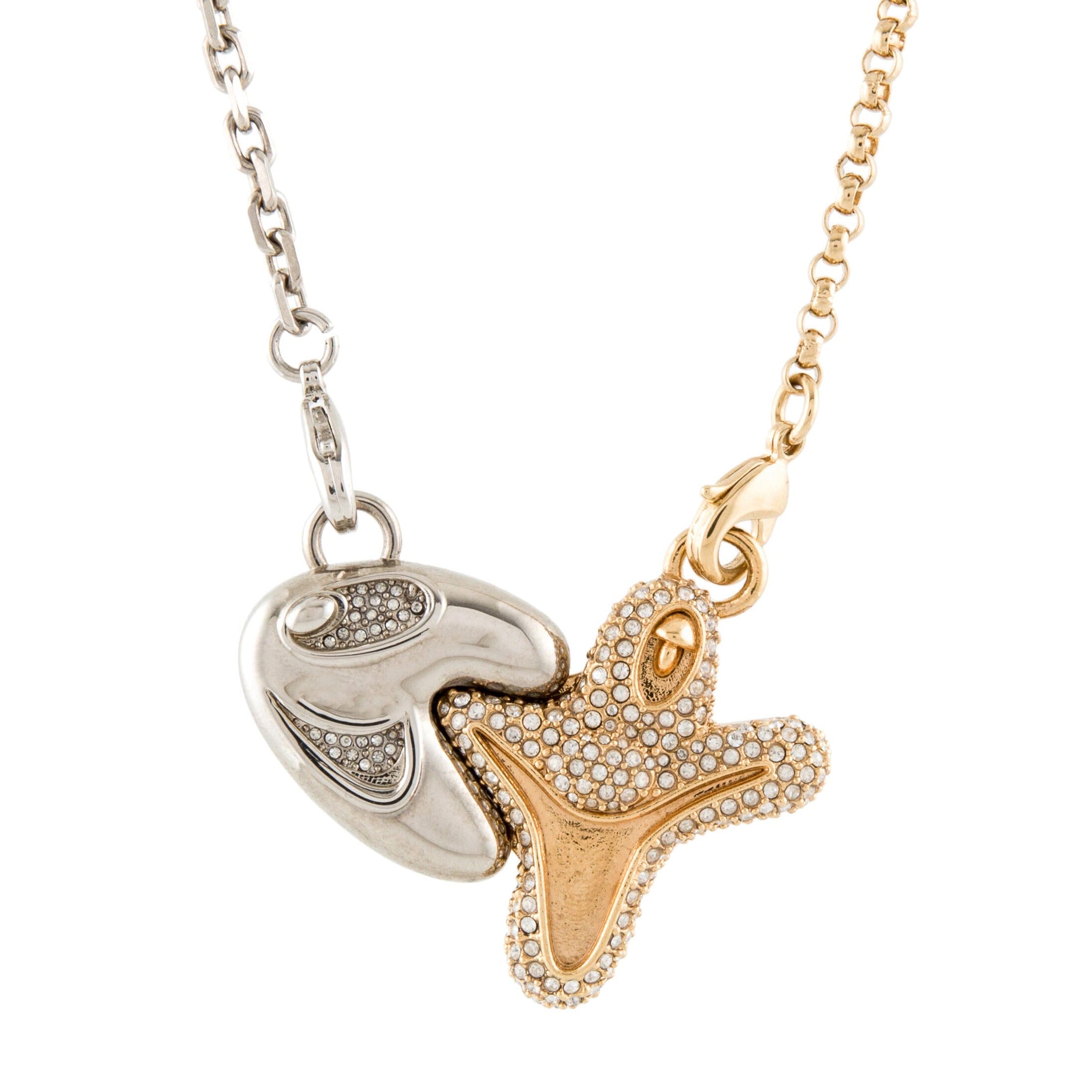 18K Dior Homme x Kenny Scharf Crystal Pendant Necklace