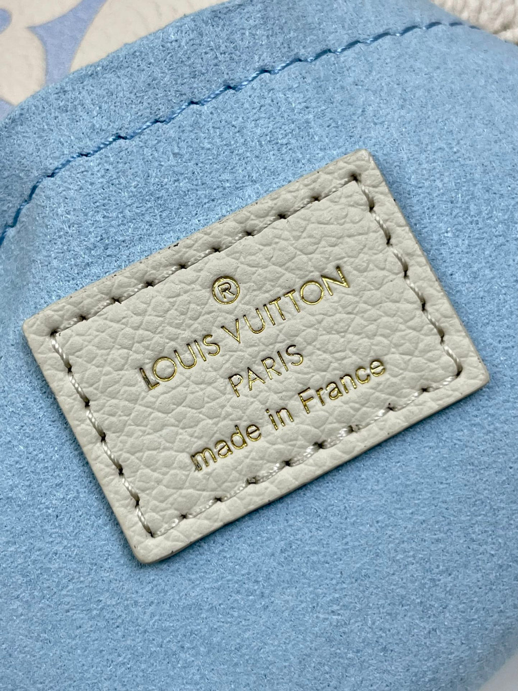 LOUIS VUITTON SPEEDY 20.5 WHITE BLUE MONOGRAM CANVAS