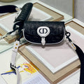 DIOR BOBBY EAST-WEST 21 BAG IN BLACK LAMBSKIN