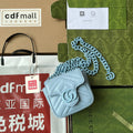 GUCCI MARMONT BAG 12 IN SKY BLUE CALFSKIN