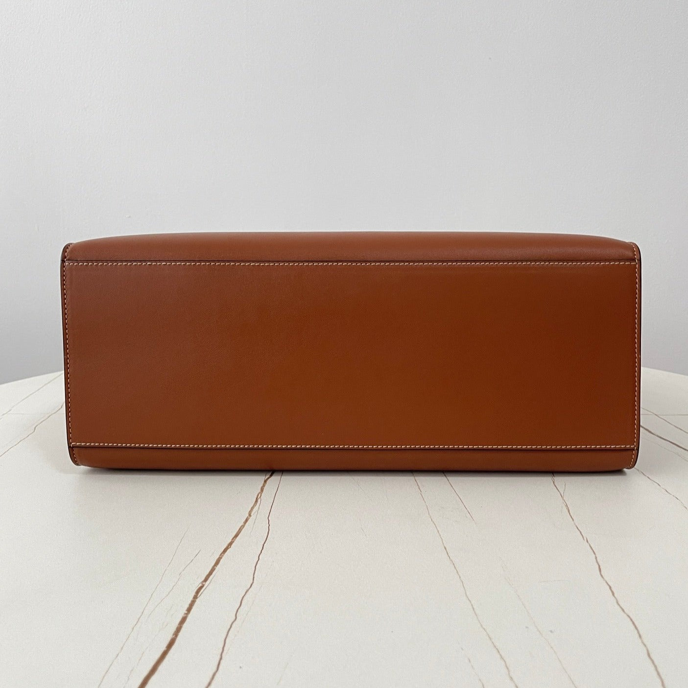 CELINE CABAS TRIOMPHE 37 CINNAMON BROWN IN SMOOTH CALFSKIN