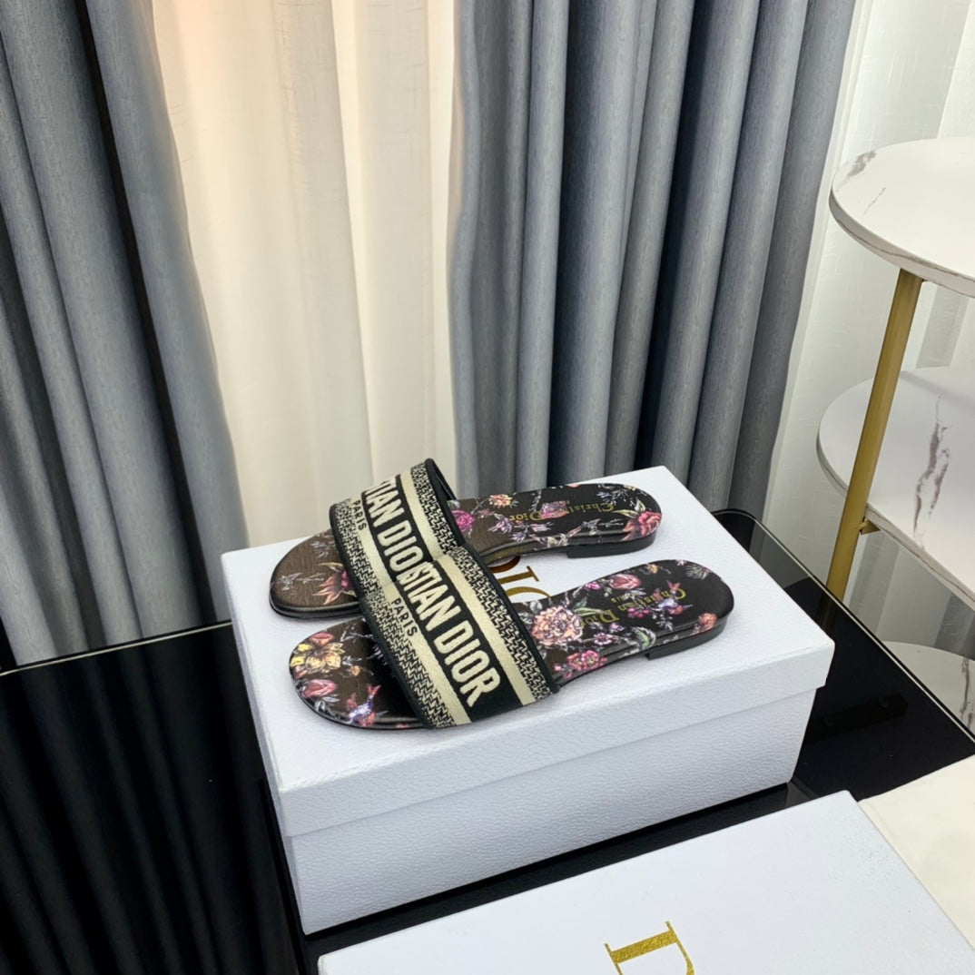 DIOR CD Mule Dway Slide 10mm Multi-motifs Style 69