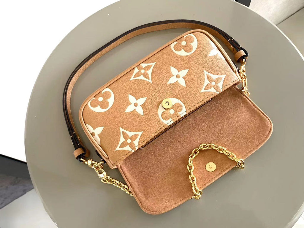 LOUIS VUITTON IVY 23 IN ARIZONA CREAM MONOGRAM EMPREINTE LEATHER GOLD HARDWARE