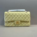 CHANEL 25C FLAP BAG 25 IN YELLOW QUILTED LAMBSKIN GOLD HARDWARE