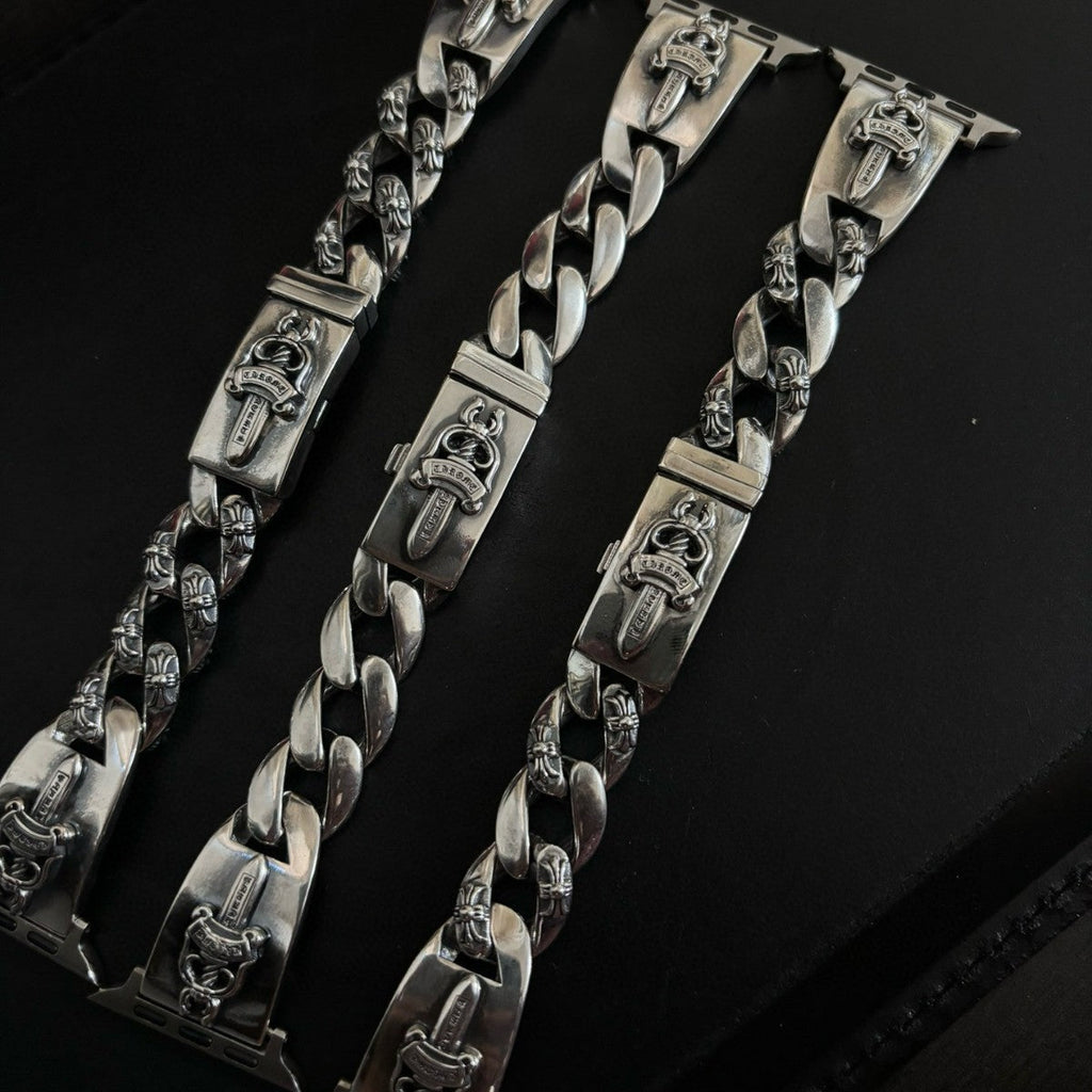 Chrome Hearts sword buckle cross watch strap