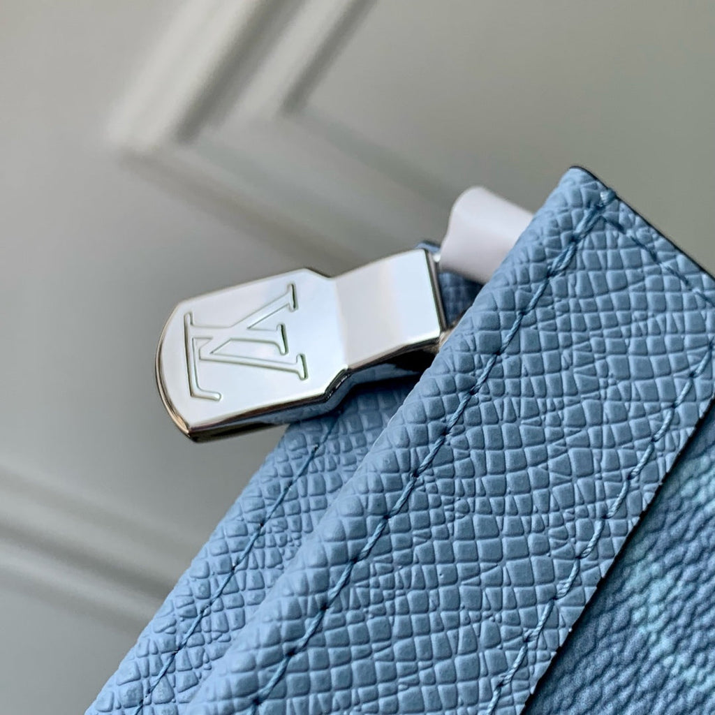 LOUIS VUITTON POCHETTE VOYAGE 26 IN LIGHT BLUE MONOGRAM ECLIPSE CALFSKIN