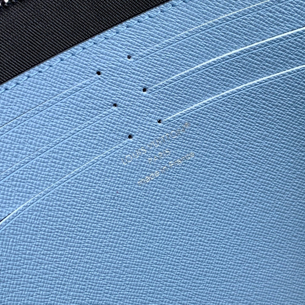 LOUIS VUITTON POCHETTE VOYAGE 26 IN LIGHT BLUE MONOGRAM ECLIPSE CALFSKIN