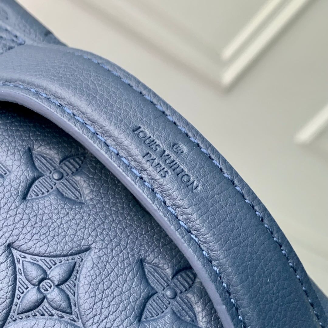 LOUIS VUITTON RUSH BUMBAG 30 IN DARK BLUE MONOGRAM SHADOW CALFSKIN