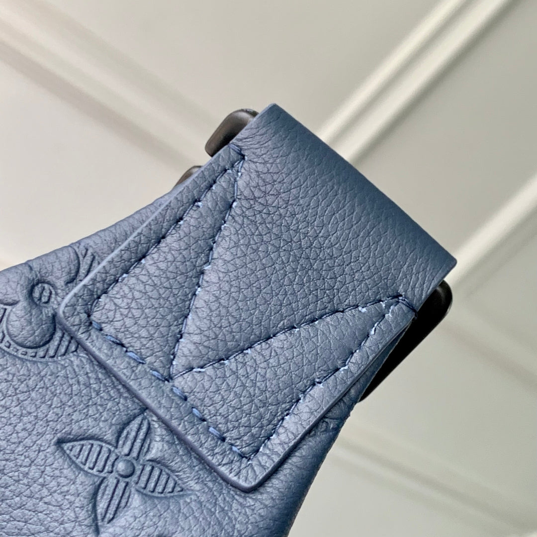 LOUIS VUITTON RUSH BUMBAG 30 IN DARK BLUE MONOGRAM SHADOW CALFSKIN