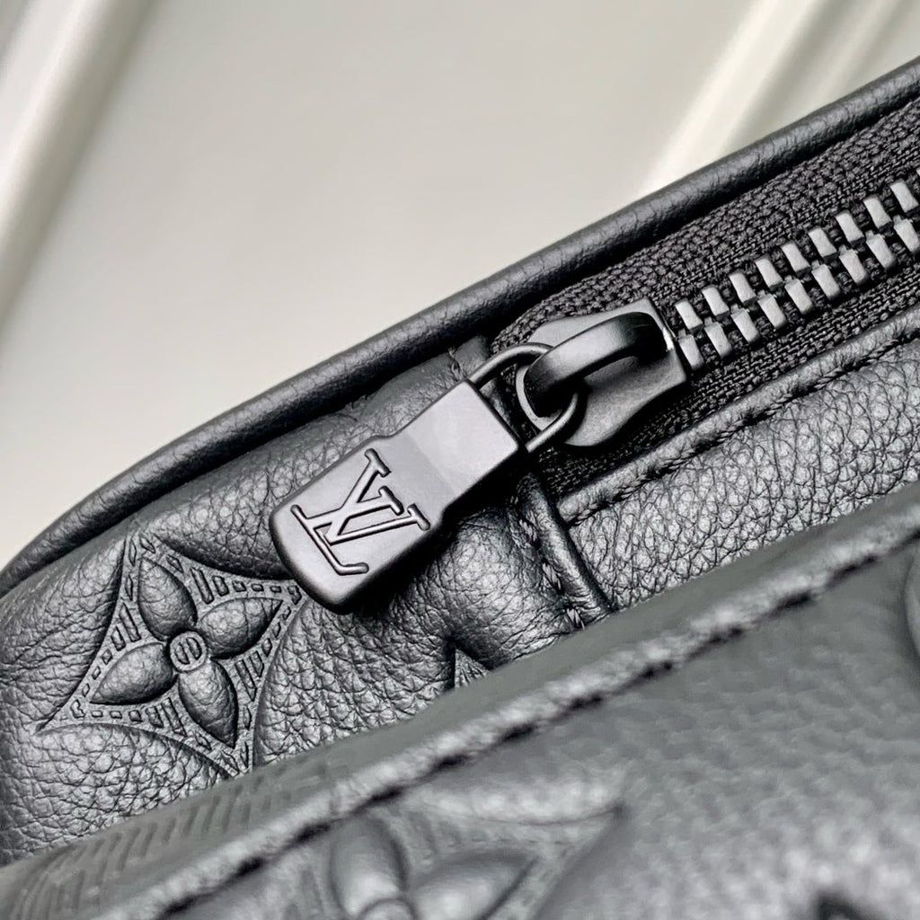 LOUIS VUITTON HOBO CARGO 35 IN BLACK MONOGRAM SHADOW CALFSKIN