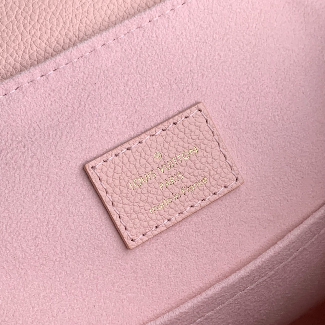 LOUIS VUITTON BACKUP BACKPACK 22 IN LIGHT PINK MONOGRAM EMPREINTE LEATHER