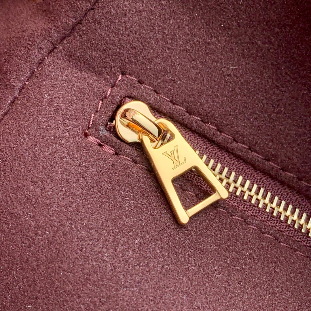 LOUIS VUITTON ANYTIME PM 34 IN ASH BROWN MONOGRAM EMPREINTE CALFSKIN