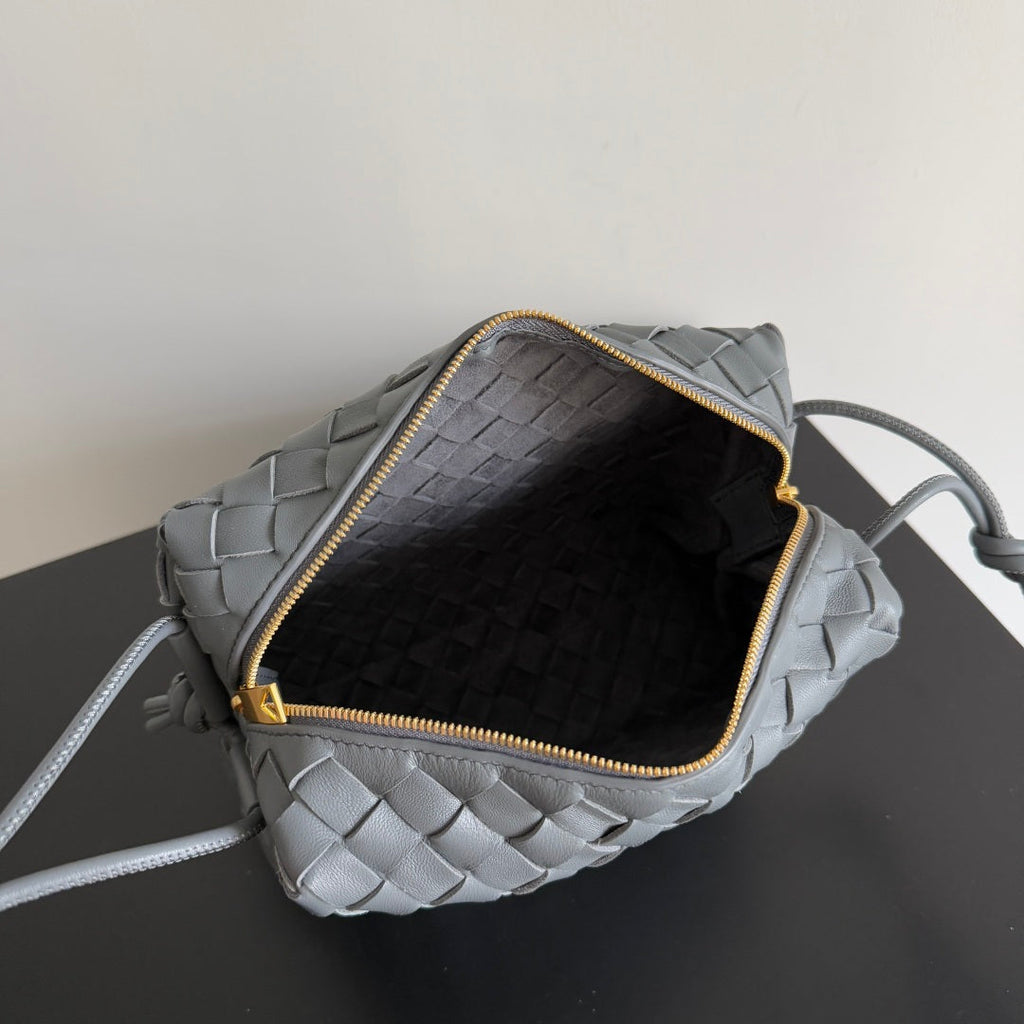 MINI LOOP CAMERA BAG 22 IN GREY CALFSKIN