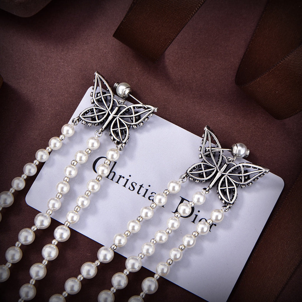 18K Dior Papillon De Nuit Earrings