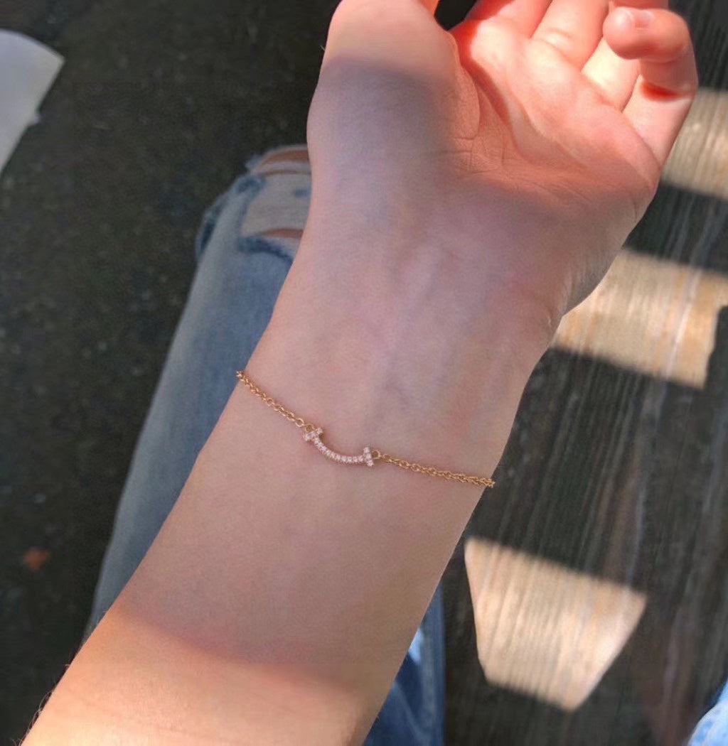 18K Tiffany Smile Diamond Bracelet
