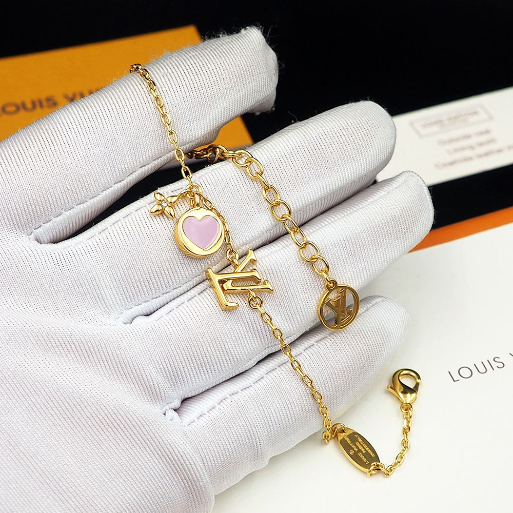 18K Louis Vuitton Iconic Pink Heart Bracelet
