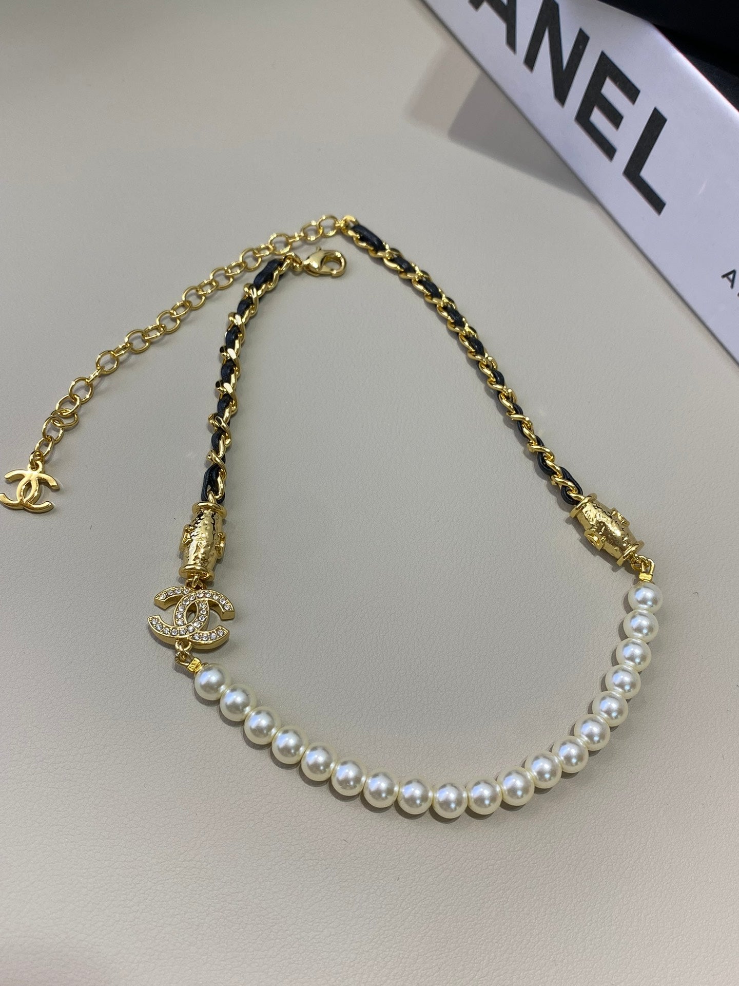 18K  Chanel Pearl Chain Necklace
