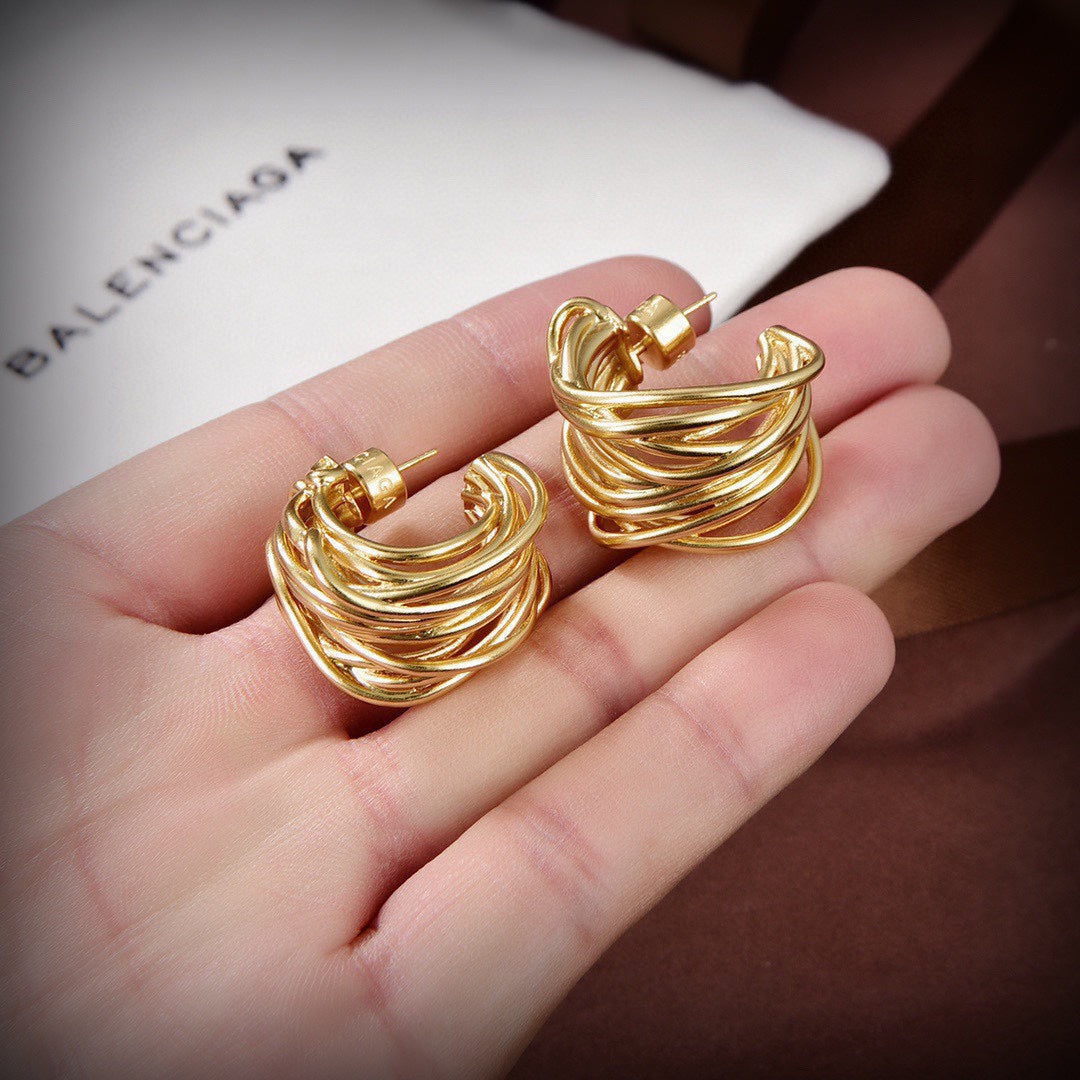 18K Balenciaga Wire Earrings