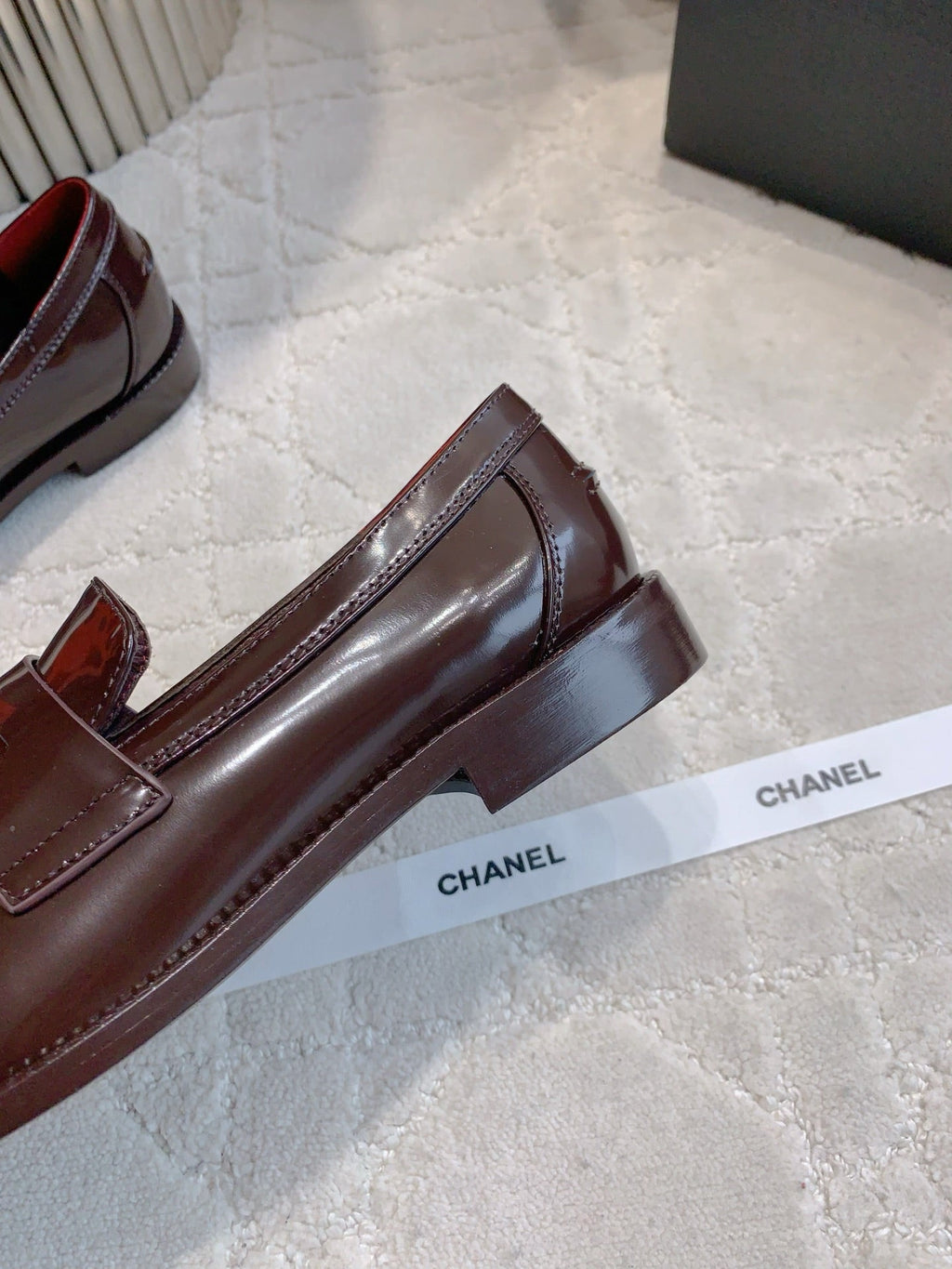 CHANEL 25S MOASINS IN ROSEWOOD CALFSKIN GOLD HARDWARE