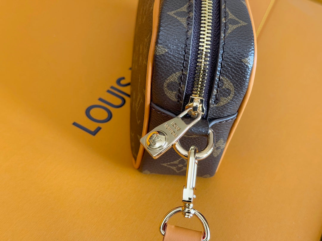 LOUIS VUITTON TROCADERO BAG 20 IN BROWN MIX ORANGE MONOGRAM ECLIPSE CANVAS