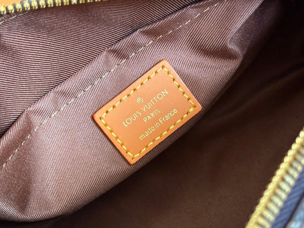 LOUIS VUITTON LV 25S KEEPALL CARGO 25 IN BROWN MONOGRAM CANVAS AND CALFSKIN GOLD HARDWARE
