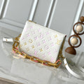 LOUIS VUITTON COUSSIN BB 21 IN WHITE MONOGRAM EMBOSSED LAMBSKIN GOLD HARDWARE