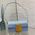 DIOR FLAP BAG 18 IN BABY BLUE QUILTED ALLOVER CALFSKIN