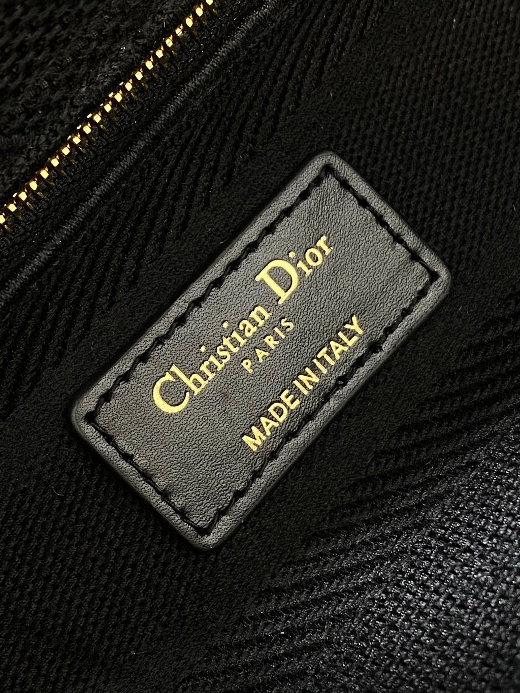 DIOR SMALL 24 LADY BAG IN BLACK CANVAS