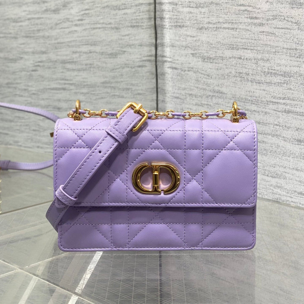 DIOR MISS CARO MINI BAG 17 IN BABY PURPLE MACROCANNAGE LAMBSKIN
