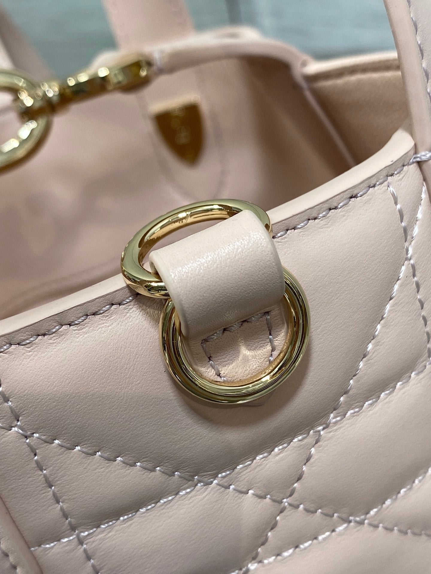 DIOR 25S ALWAYS MINI BAG 13 IN LIGHT PINK MACROCANNAGE CALFSKIN GOLD HARDWARE