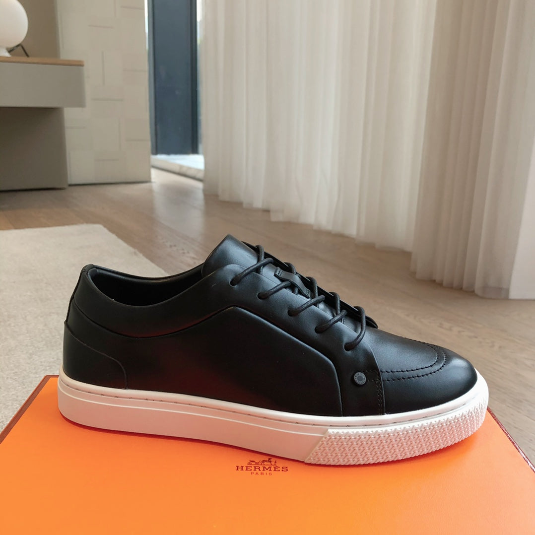 HERMES IRWIN SNEAKER BLACK CALFSKIN