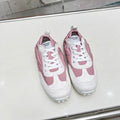 HERMES SKATEBOARD SHOES LIGHT PINK MIX WHITE SUEDE