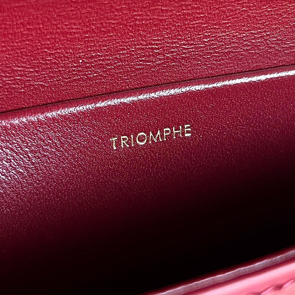 CELINE TRIOMPHE 20  BURGUNDY RED CALFSKIN