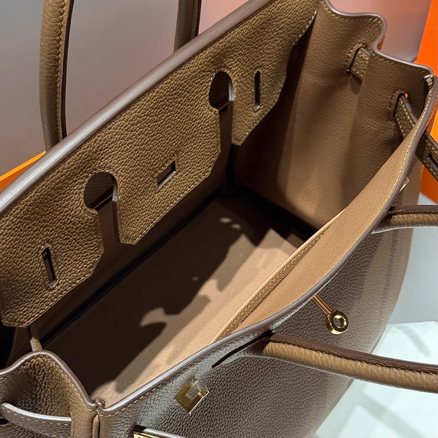HERMES 25S  BIRKIN 30 IN DARK BROWN CALFSKIN GOLD HARDWARE