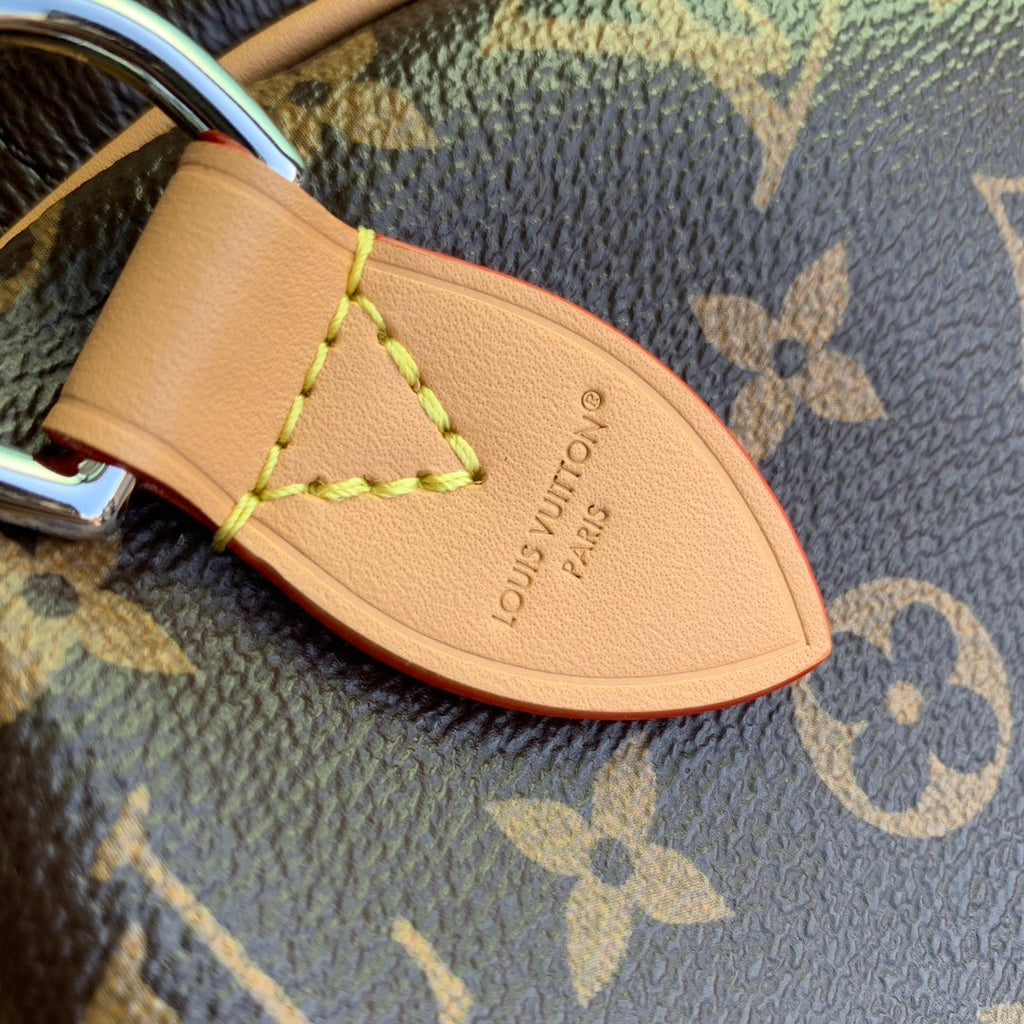LOUIS VUITTON SPEEDY SOFT CRAFTY 30 IN BROWN LV MONOGRAM CALFSKIN RED TAG