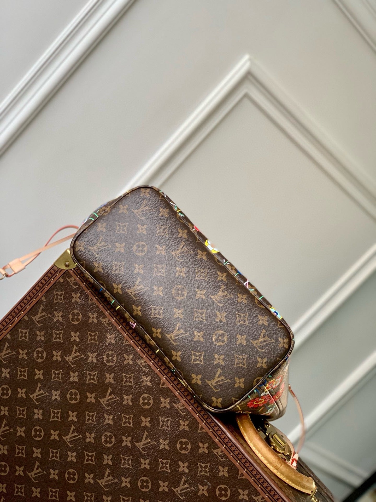 LOUIS VUITTON NEVERFULL TOTE BAG 31 IN MULTICOLOR FLORAL CANVAS