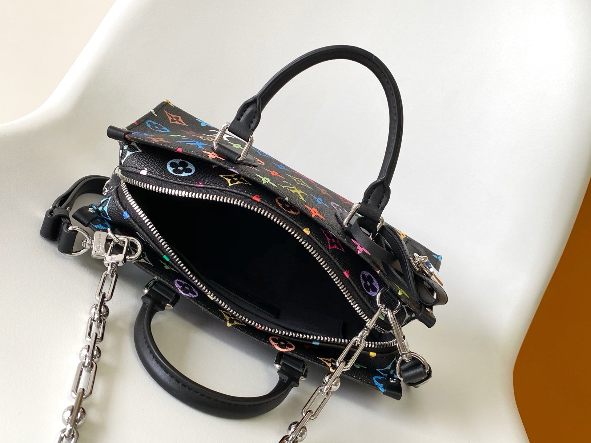 LOUIS VUITTON ONTHEGO EAST WEST BAG 25 IN COLORFUL MONOGRAM PATTERN CANVAS