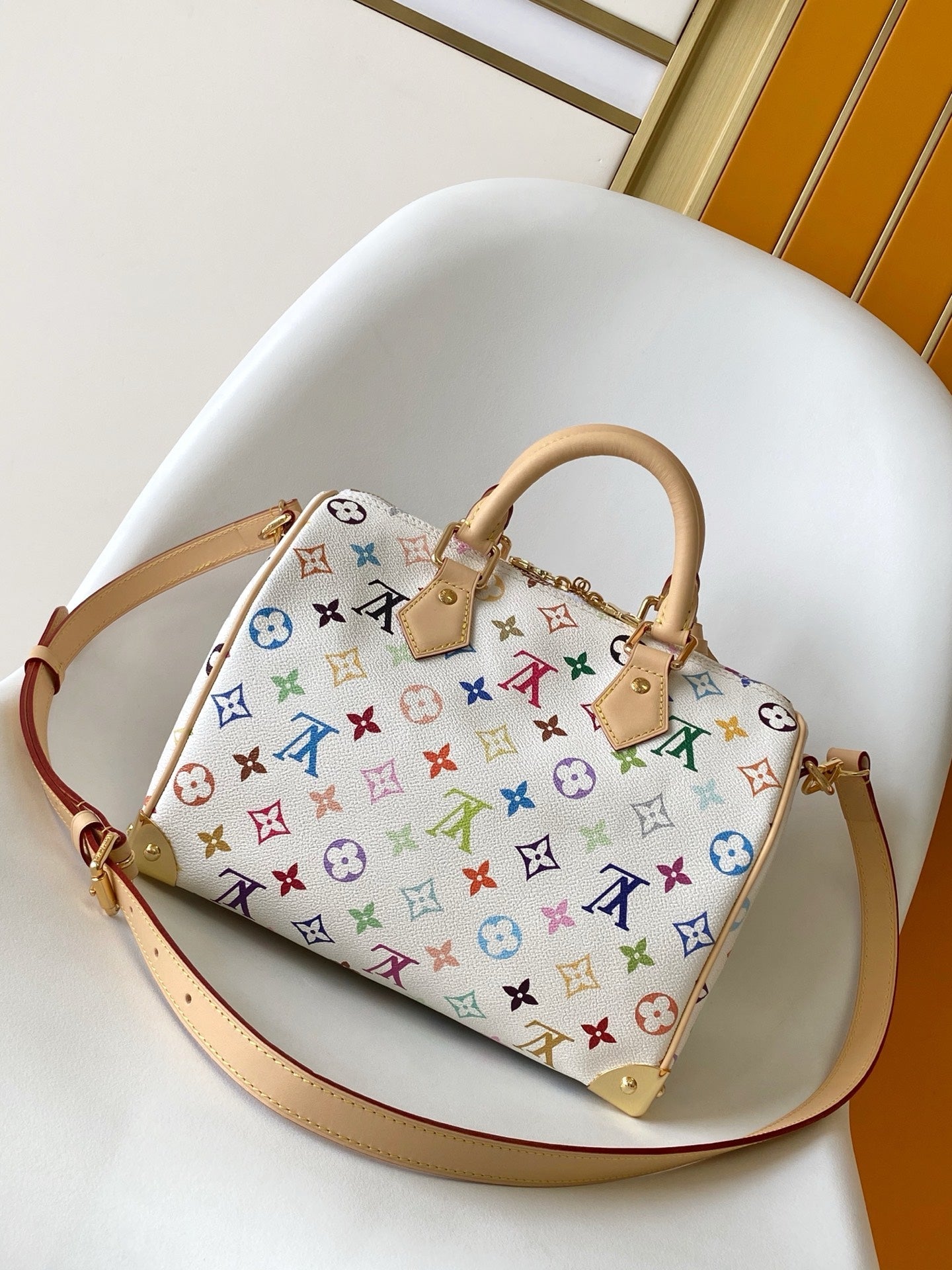 LOUIS VUITTON SPEEDY BANDOULIÈRE BAG 25 IN MULTICOLOR MONOGRAM CANVAS