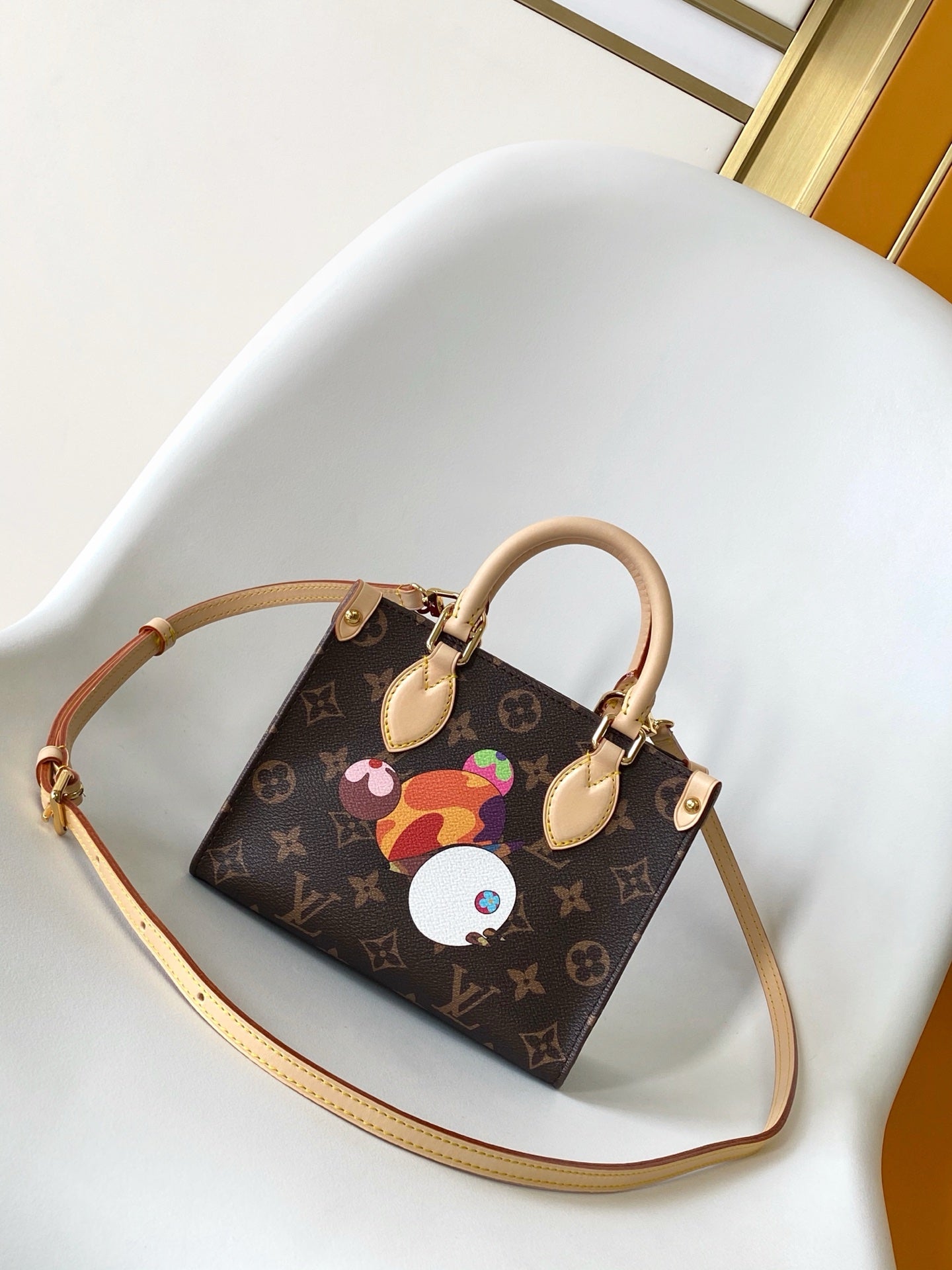 LOUIS VUITTON PANDA ONTHEGO BAG 18 IN BROWN MONOGRAM COATED CANVAS