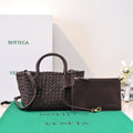 BOTTEGA VENETA Mini Cabat 20cm Chocolate Lambskin Ghw