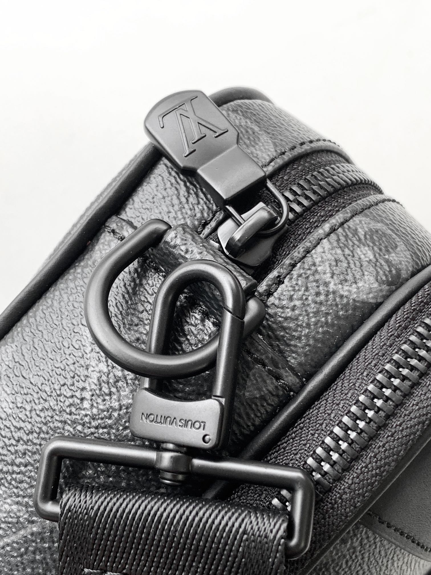 LOUIS VUITTON NANO ALPHA BAG 24 IN BLACK MONOGRAM ECLIPSE CANVAS AND COWHIDE