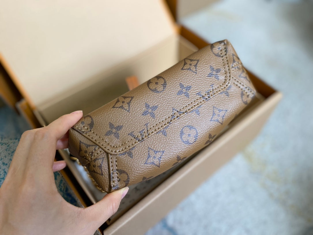 LOUIS VUITTON ATLANTIS BB 17 IN BROWN MONOGRAM REVERSE CANVAS