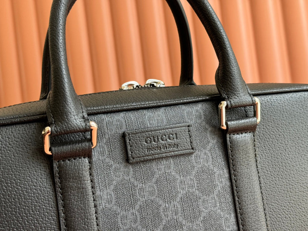 GUCCI JUMBO MEDIUM BRIEFCASE 36.5 IN EXTRA DARK GREEN  CALFSKIN