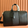 GUCCI JUMBO MEDIUM DUFFLE 44 IN EXTRA DARK GREEN  CALFSKIN