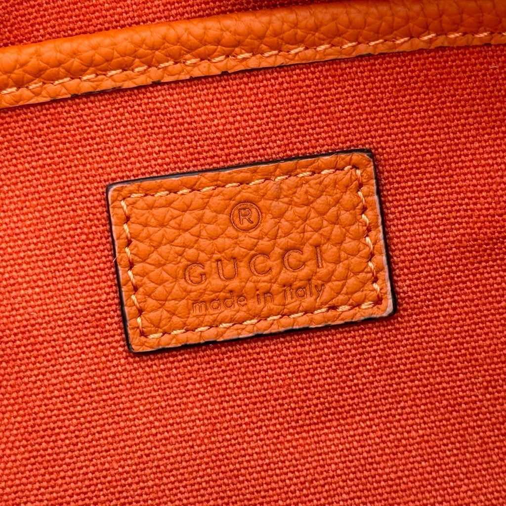 GUCCI 26S SHOULDER BAG 31 IN ORANGE CALFSKIN