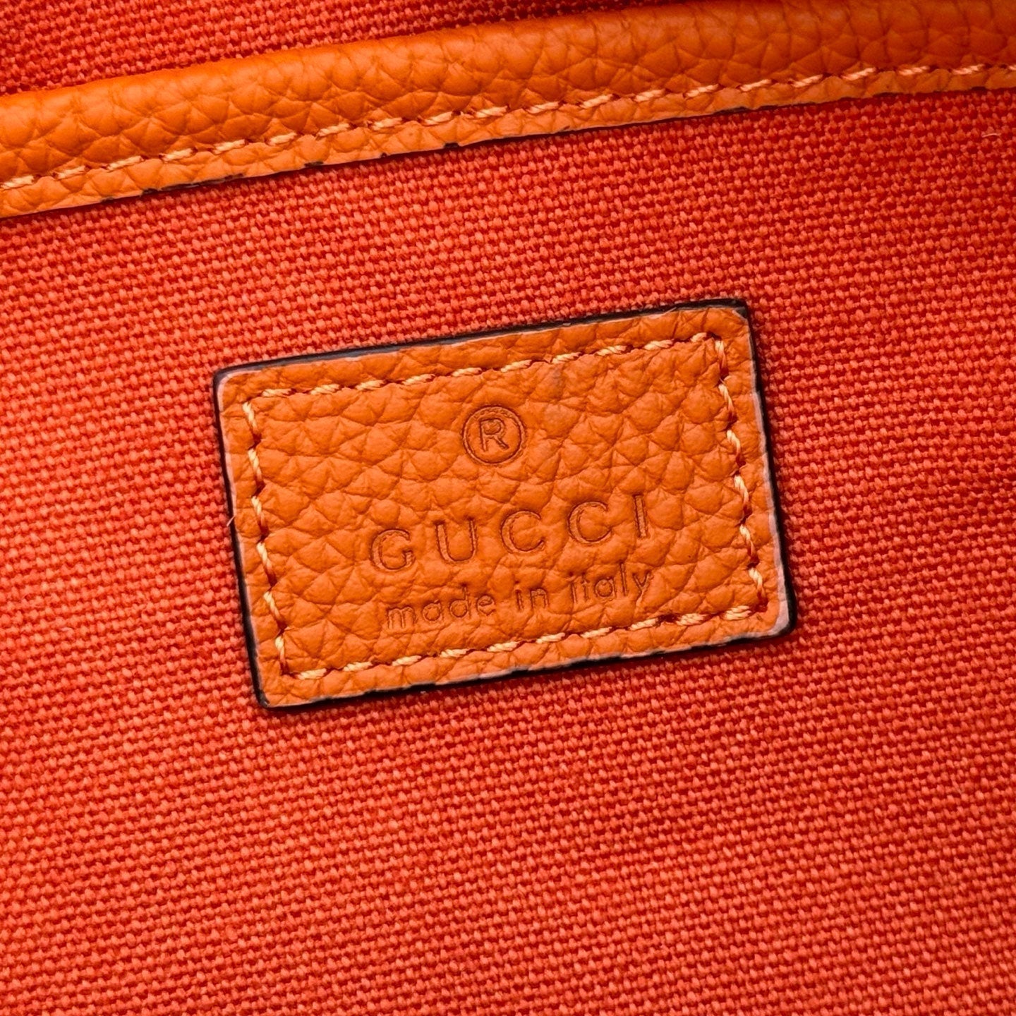GUCCI 26S SHOULDER BAG 31 IN ORANGE CALFSKIN