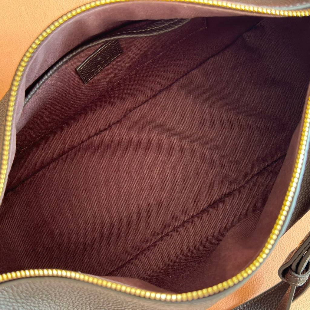 GUCCI 26S SHOULDER BAG 31 IN BLACK BROWN CALFSKIN