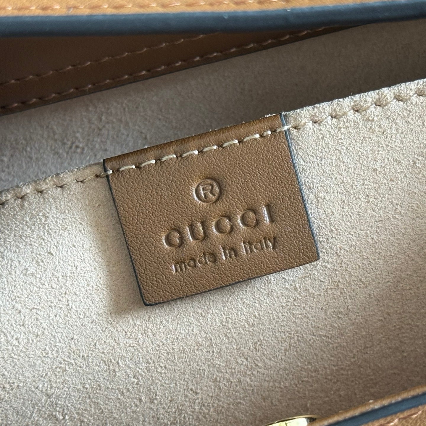 GUCCI 26S DIANA TOTE BAG 27 IN BROWN CALFSKIN