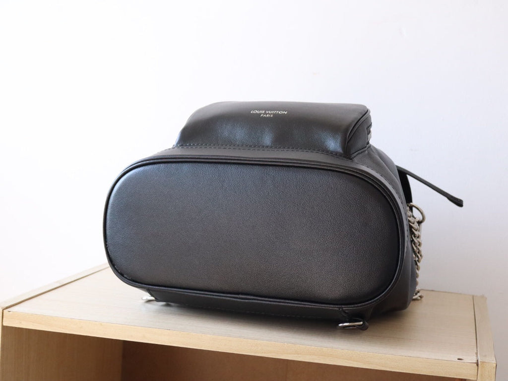 LOUIS VUITTON LV 25S MONTSOURIS VIBE 35 IN BLACK LAMBSKIN SILVER HARDWARE
