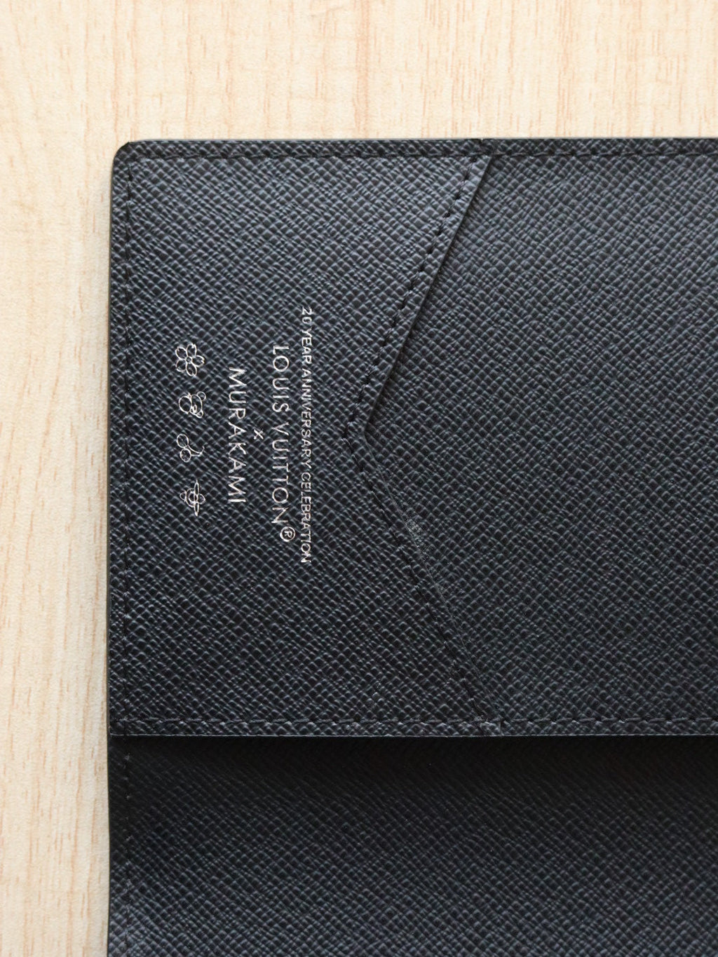 LOUIS VUITTON DOLL PASSPORT WALLET IN BLACK MIX COLORFUL CALFSKIN